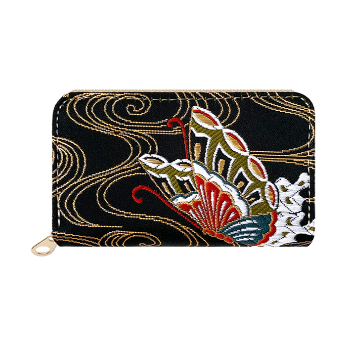 【Leo&Aoi公式ショップ】 西陣織 月影 コインケース ラウンドファスナー ポーチ 小型財布 小銭入れ コンパクト 小物入れ 高級 華やか 着物 和柄 和風 レディース 女性 ケース【安心の返品保証付き】