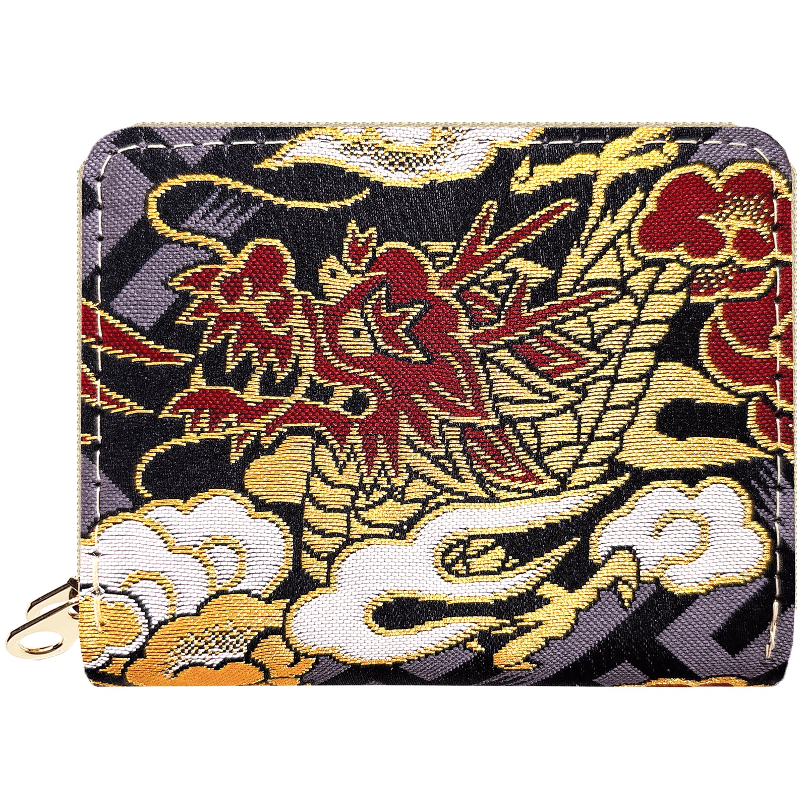 【Leo&Aoi公式ショップ】 西陣織 月影 蛇腹 ダブルファスナー 財布 レディース メンズ カード収納 ミニ財布 小さい財布 ラウンド型財布 和 和柄 和風 【安心の返品保証付き】