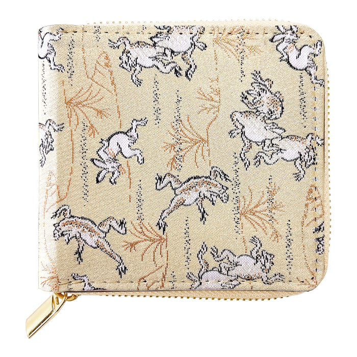 【Leo&Aoi公式ショップ】 西陣織 月影 ラウンド型 二つ折り財布 レディース メンズ 財布 ラウンドファスナー 小銭入れ コンパクト 和柄 日本製 【安心の返品保証付き】