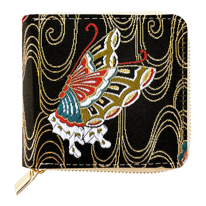 【Leo&Aoi公式ショップ】 西陣織 月影 ラウンド型 二つ折り財布 レディース メンズ 財布 ラウンドファスナー 小銭入れ コンパクト 和柄 日本製 【安心の返品保証付き】