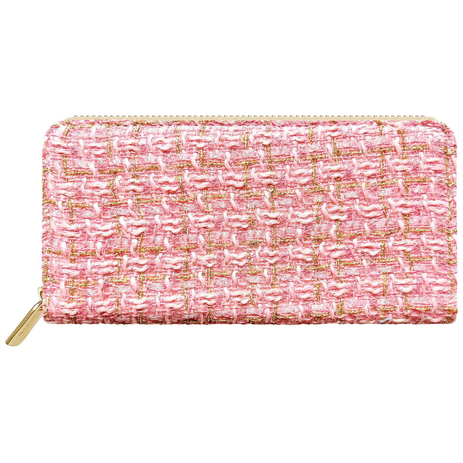 【Leo&Aoi公式ショップ】 ツイード 長財布 財布 ラウンド型長財布 ラウンドファスナー サイフ さいふ ウォレット ラウンド長財布 大容量 長サイフ お札入れ カード 収納 小銭入れ クラシック おしゃれ かわいい レディース ハンドメイド 【安心の返品保証付き】