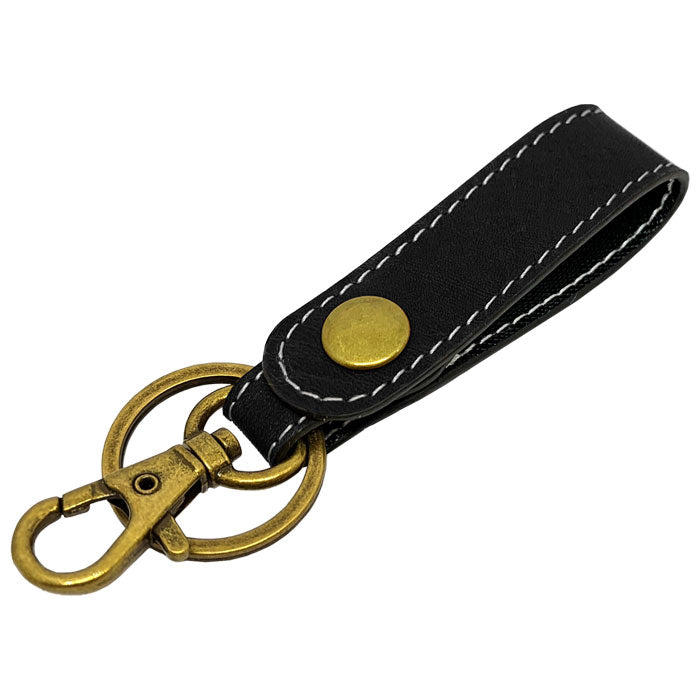 【Leo&Aoi公式ショップ】 馬革 キーリング スナップボタン キーホルダー バッグチャーム キーフック 馬ヌメ クラシック