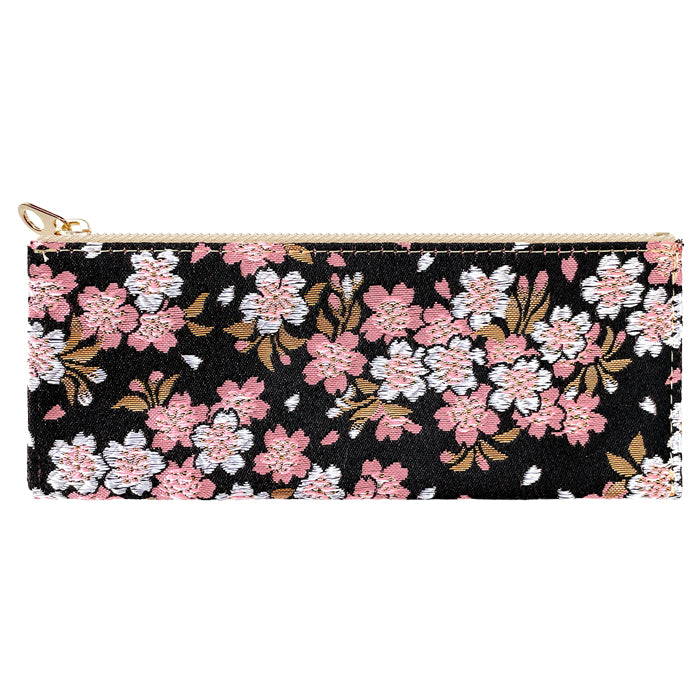 【Leo&Aoi公式ショップ】 西陣織 宵 ペンケース 筆箱 ペン入れ コンパクト スリム 文具 筆記用具 ふで箱 収納 上品 お洒落 高級 ペン ケース レディース 華やか 着物 和柄 和風 日本製 【安心の返品保証付き】