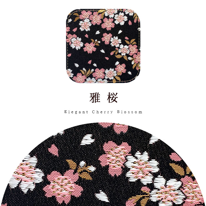 【Leo&Aoi公式ショップ】 西陣織 宵 コースター 4枚セット テーブルウェア カフェ おしゃれ インテリア キッチン 和雑貨 食器 ハンドメイド ラウンド コップ 上品 かわいい お洒落 高級 華やか 着物 和風 和柄 織物 豪華 【安心の返品保証付き】