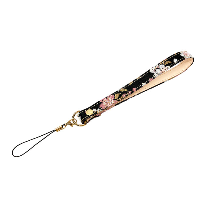 【Leo&Aoi公式ショップ】 西陣織 宵 ストラップ マルチストラップ 携帯ストラップ 携帯 スマホ キーホルダー パスケース 定期入れ リストストラップ 手帳型 スマホケース 落下防止 レディース 金襴 和柄 和風 高級 華やか 着物 紐ストラップ カニカン付き 【安心の返品保証付き】