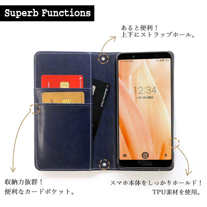 【Leo&Aoi公式ショップ】 arrows We2 F-52E FCG02 M07 A402FC ケース ちょこっと 財布 手帳型ケース f52e アローズ ウィー スマホケース【安心の返品保証付き】