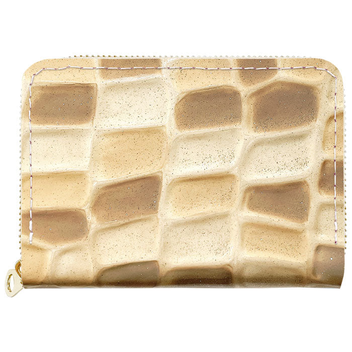 【Leo&Aoi公式ショップ】 2nd ステンドグラス ミニウォレット ミニ財布 財布 小さい財布 本革 2コンパクト 牛革 サイフ さいふ ウォレット 革 エナメル加工 レザー カード収納 革財布 ラウンド財布 ミニサイフ 本革ミニ財布 レディース  ハンドメイド【安心の返品保証付き】