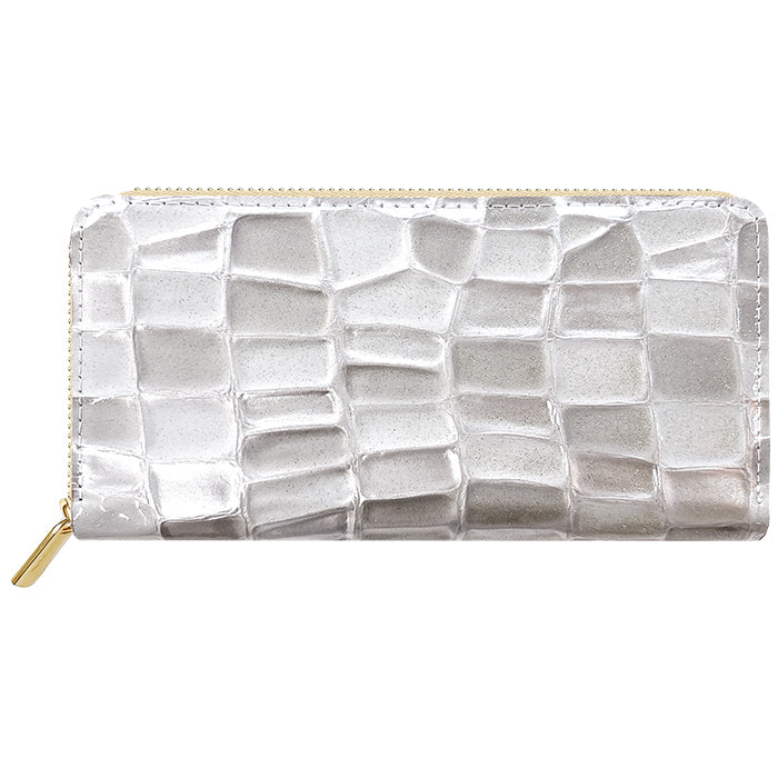 【Leo&Aoi公式ショップ】 2ndステンドグラス 蛇腹 カードポケット付き 長財布 本革 ラウンド型ファスナー 財布 レディース 大容量 【安心の返品保証付き】