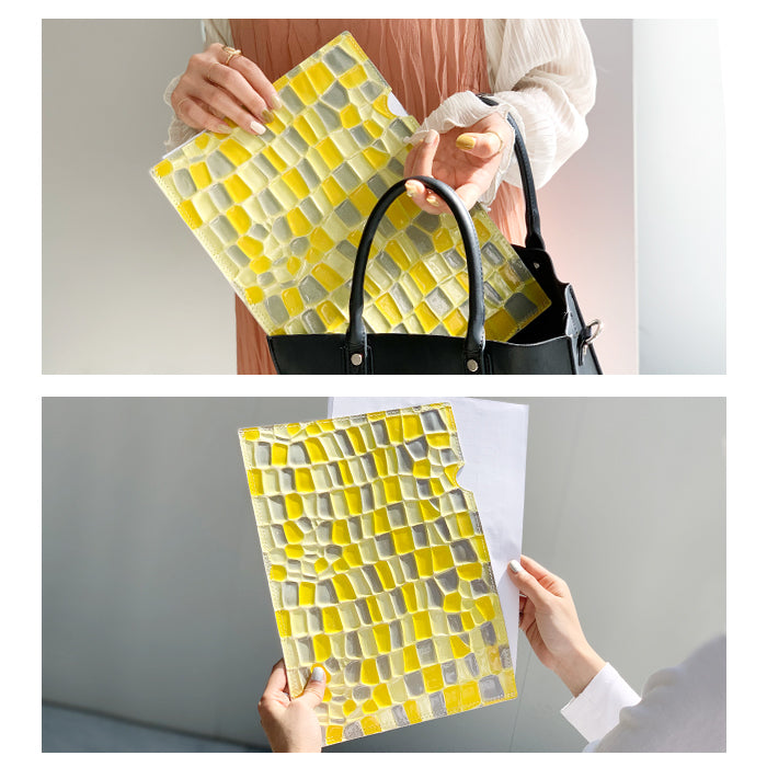 【Leo&Aoi公式ショップ】 2nd ステンドグラス A4ファイル レザーファイル A4 書類入れ ビジネスグッズ 収納 シンプル 本革 A4サイズ ファイル ステーショナリー 資料ケース 文具 レザー 牛革 革 【安心の返品保証付き】