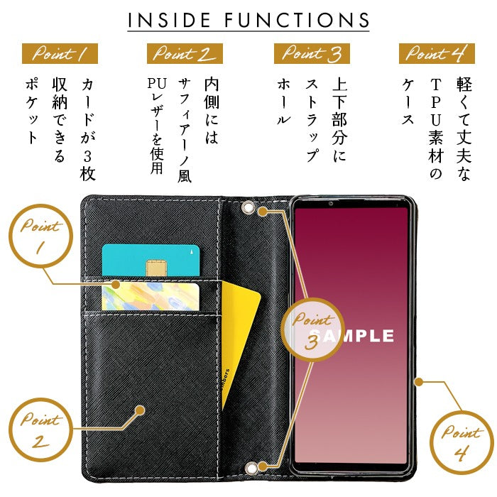 【Leo&Aoi公式ショップ】  本革 アドバン コードバン スマホケース 手帳型ケース 100機種以上対応
