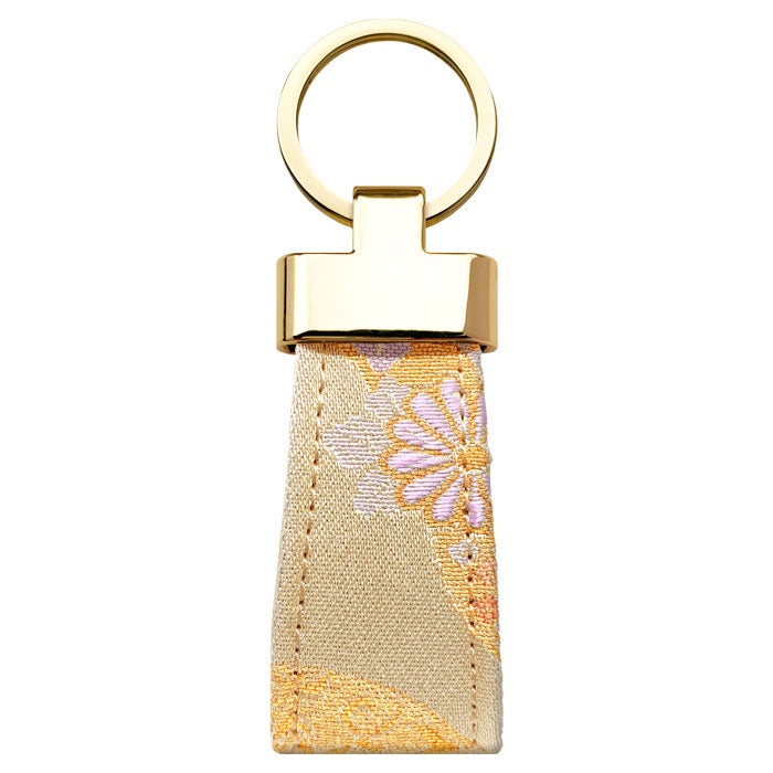 【Leo&Aoi公式ショップ】 明 西陣織 スマートキーリング バッグチャーム キーホルダー 鍵 カギ レディース メンズ 男性 女性 西陣織キーリング 和風 和柄 金襴 和 豪華 華やか 【安心の返品保証付き】