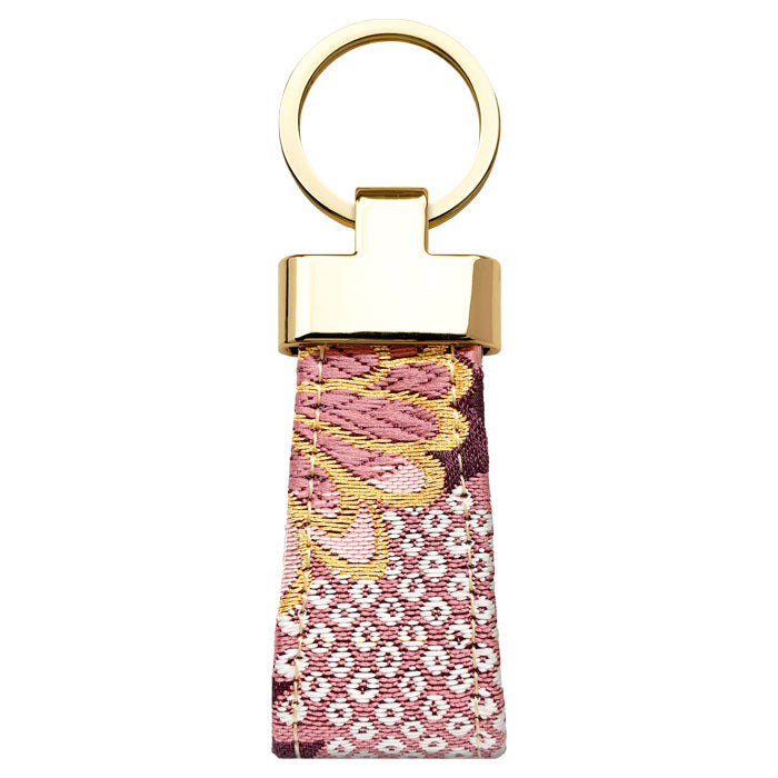 【Leo&Aoi公式ショップ】 明 西陣織 スマートキーリング バッグチャーム キーホルダー 鍵 カギ レディース メンズ 男性 女性 西陣織キーリング 和風 和柄 金襴 和 豪華 華やか 【安心の返品保証付き】