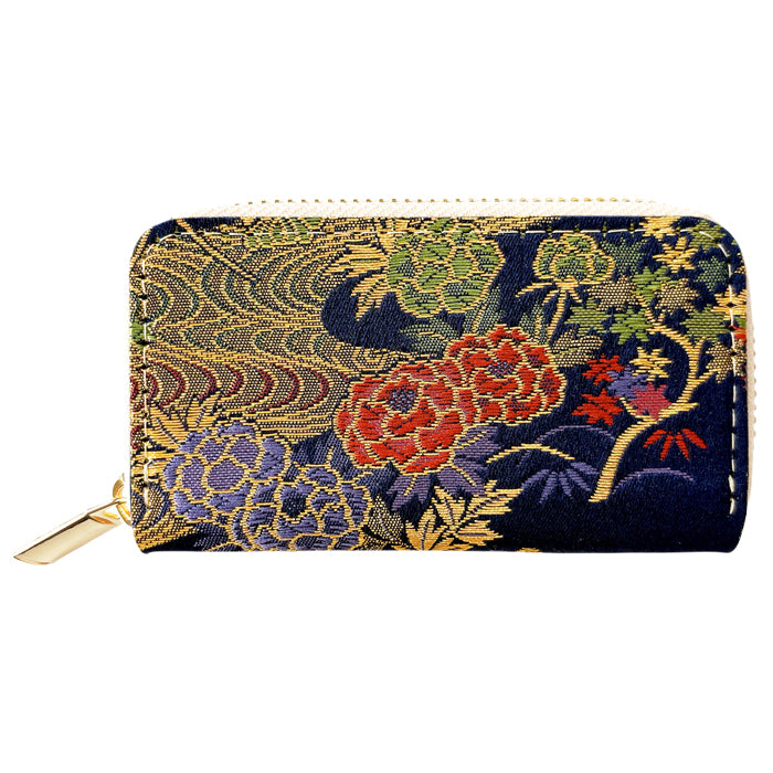 【Leo&Aoi公式ショップ】西陣織 明 ラウンド型キーケース 4連 メンズ レディース スマートキー 鍵入れ 鍵 カギ 収納 スリム コンパクト キーホルダー キーケース 和 和柄 和風【安心の返品保証付き】