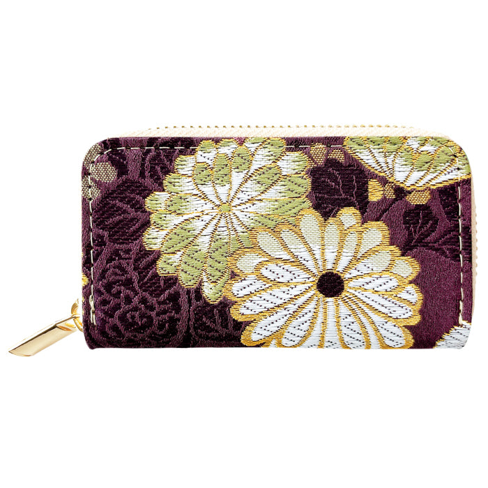 【Leo&Aoi公式ショップ】西陣織 明 ラウンド型キーケース 4連 メンズ レディース スマートキー 鍵入れ 鍵 カギ 収納 スリム コンパクト キーホルダー キーケース 和 和柄 和風【安心の返品保証付き】