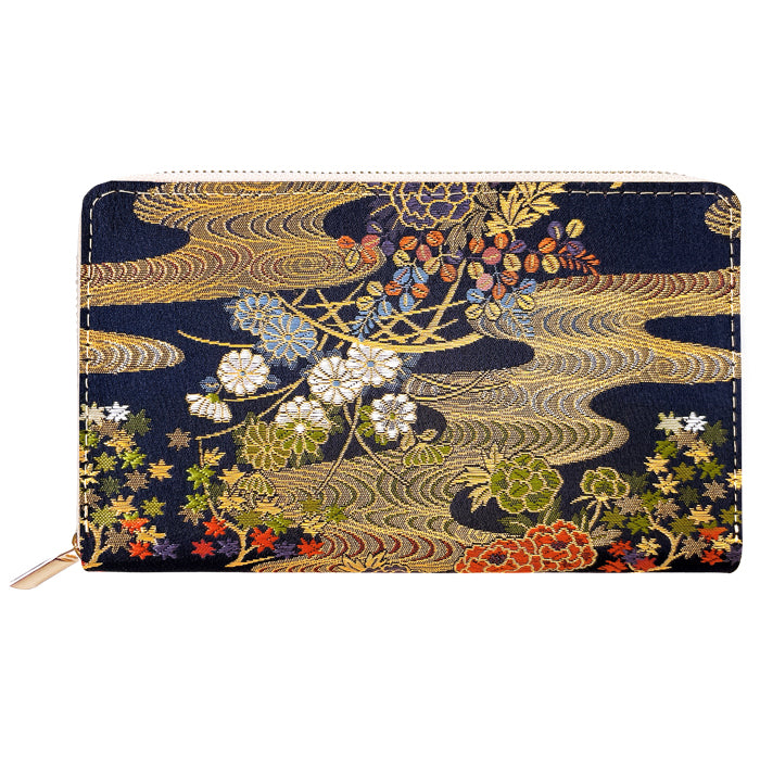 【Leo&Aoi公式ショップ】西陣織 明 マルチケース 通帳ケース パスポートケース 母子手帳ケース 大容量 スリム設計 ファスナー付き メンズ レディース おしゃれ ハンドメイド 和柄 和風 和 【安心の返品保証付き】