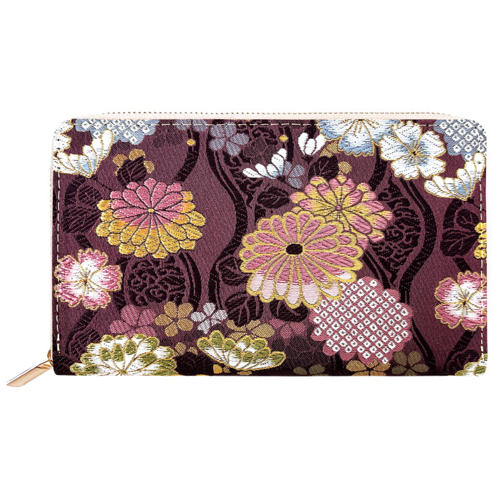 【Leo&Aoi公式ショップ】西陣織 明 マルチケース 通帳ケース パスポートケース 母子手帳ケース 大容量 スリム設計 ファスナー付き メンズ レディース おしゃれ ハンドメイド 和柄 和風 和 【安心の返品保証付き】