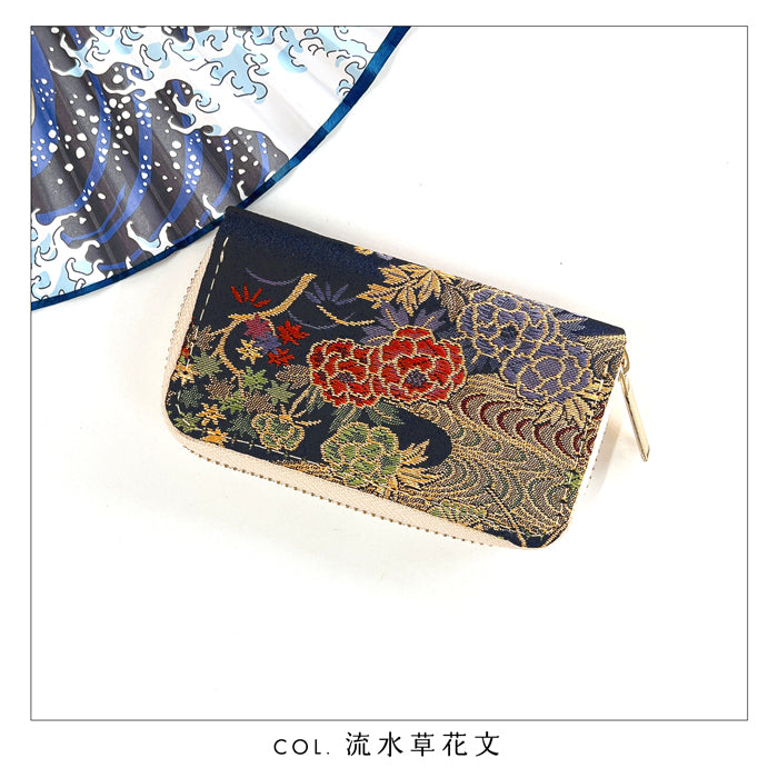 【Leo&Aoi公式ショップ】西陣織 明 ラウンド型キーケース 4連 メンズ レディース スマートキー 鍵入れ 鍵 カギ 収納 スリム コンパクト キーホルダー キーケース 和 和柄 和風【安心の返品保証付き】