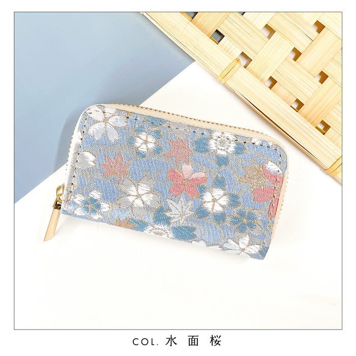 【Leo&Aoi公式ショップ】西陣織 明 ラウンド型キーケース 4連 メンズ レディース スマートキー 鍵入れ 鍵 カギ 収納 スリム コンパクト キーホルダー キーケース 和 和柄 和風【安心の返品保証付き】