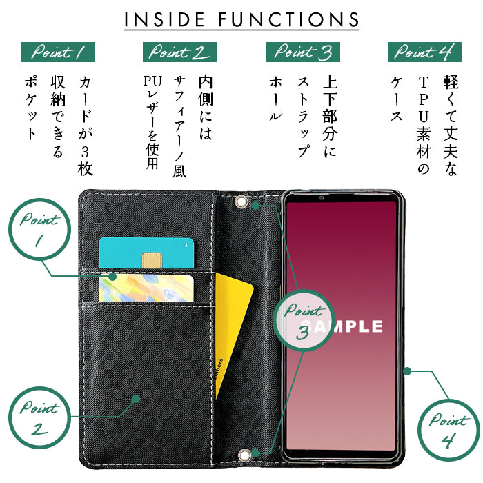 XPERIA 1 VII SO-51F ケース SOG15 カバー A501SO XQ-FS44 手帳型 ベーシックダンディ 手帳型ケース 手帳型ケース so51f エクスペリア スマホケース