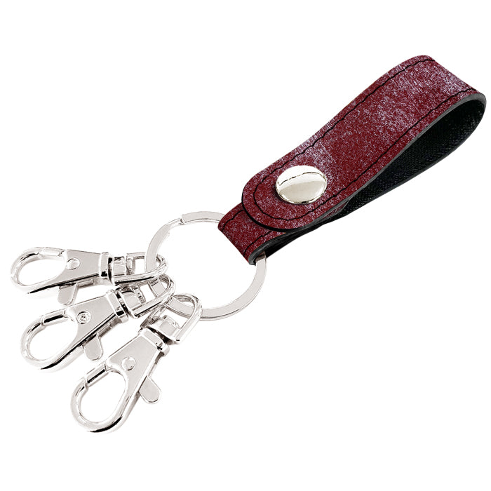 【Leo&Aoi公式ショップ】イギリス製 ブライドルレザー 3連 キーリング 本革 スナップボタン 本革キーリング タンニン鞣し【安心の返品保証付き】