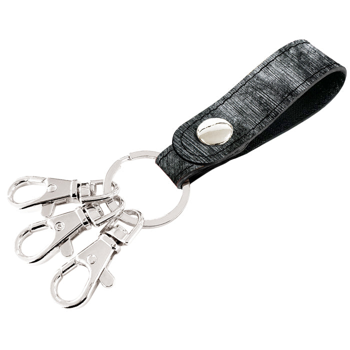 【Leo&Aoi公式ショップ】イギリス製 ブライドルレザー 3連 キーリング 本革 スナップボタン 本革キーリング タンニン鞣し【安心の返品保証付き】