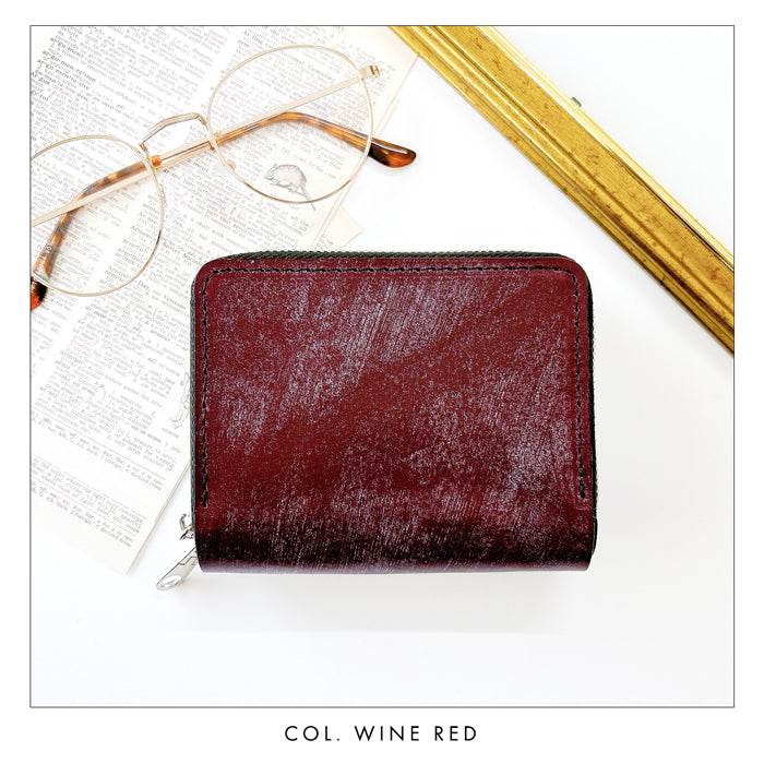 Leo&Aoi公式ショップ】 ブライドルレザー 蛇腹 ダブルファスナー