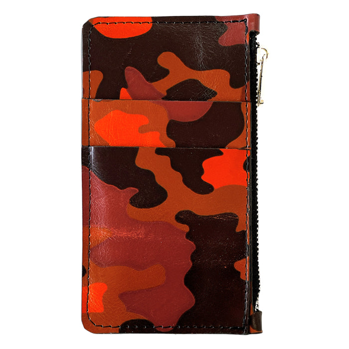 【Leo&Aoi公式ショップ】 カモフラージュ スリムウォレット 薄型 財布 ミニ財布 お札入れ コインケース 小型財布 マルチケース 小銭入れ カード入れ コンパクト コンパクトウォレット ヌメ革 革 高級 本革 牛革 牛ヌメ革 レザー ケース セカンド財布 キュッシュレス フラグメントケース 迷彩柄 【安心の返品保証付き】