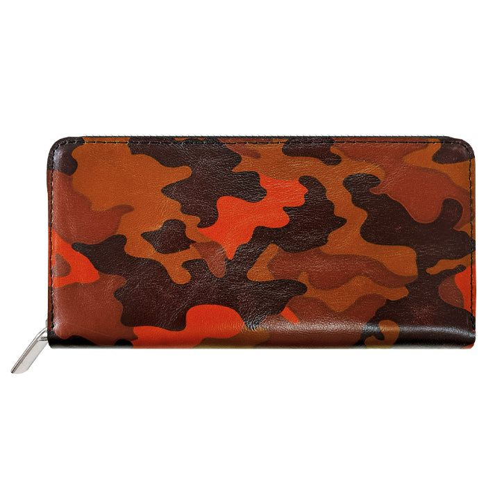 【Leo&Aoi公式ショップ】 カモフラージュ 蛇腹式 カードポケット付き 長財布 財布 本革 ラウンドファスナー サイフ さいふ ウォレット 革 レザー 革財布 ラウンド長財布 ラウンド財布 長サイフ 本革長財布 カード収納 メンズ 迷彩柄 カモフラ 【安心の返品保証付き】