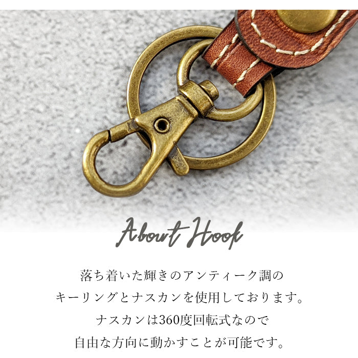 【Leo&Aoi公式ショップ】 本革 キーリング キーホルダー スナップボタン バッグチャーム クロコダイル 型押し ワニ柄 わに柄