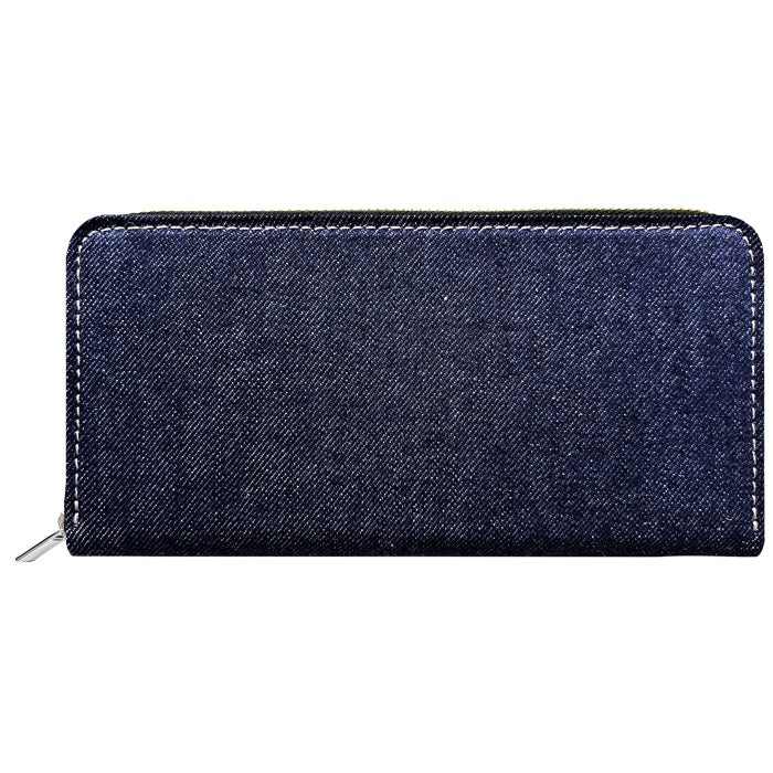 【Leo&Aoi公式ショップ】 児島デニム スリム 長財布 レディース メンズ カード収納 財布 さいふ ウォレット ラウンド型財布 岡山 デニム 【安心の返品保証付き】