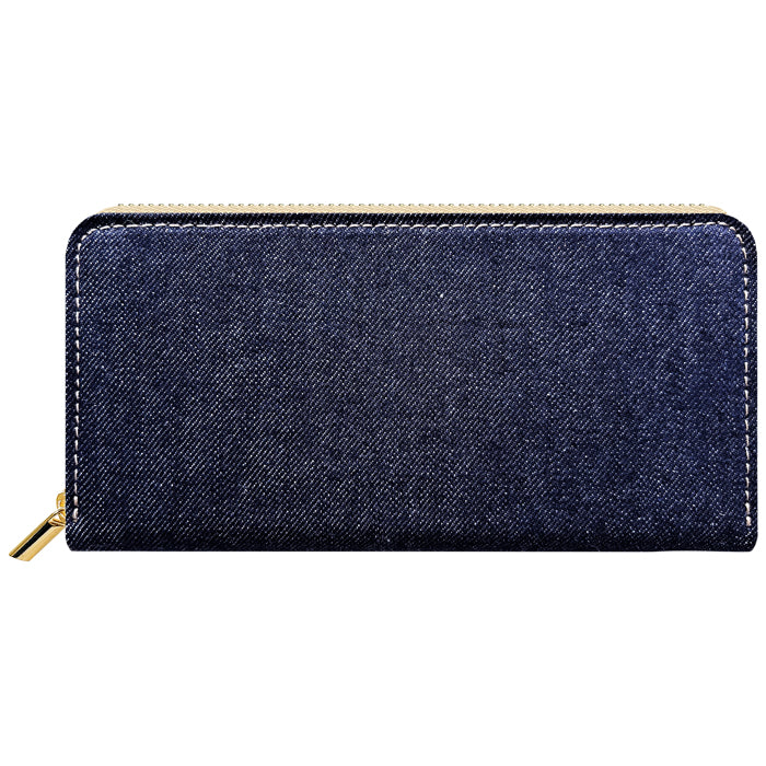 【Leo&Aoi公式ショップ】 児島デニム スリム 長財布 レディース メンズ カード収納 財布 さいふ ウォレット ラウンド型財布 岡山 デニム 【安心の返品保証付き】