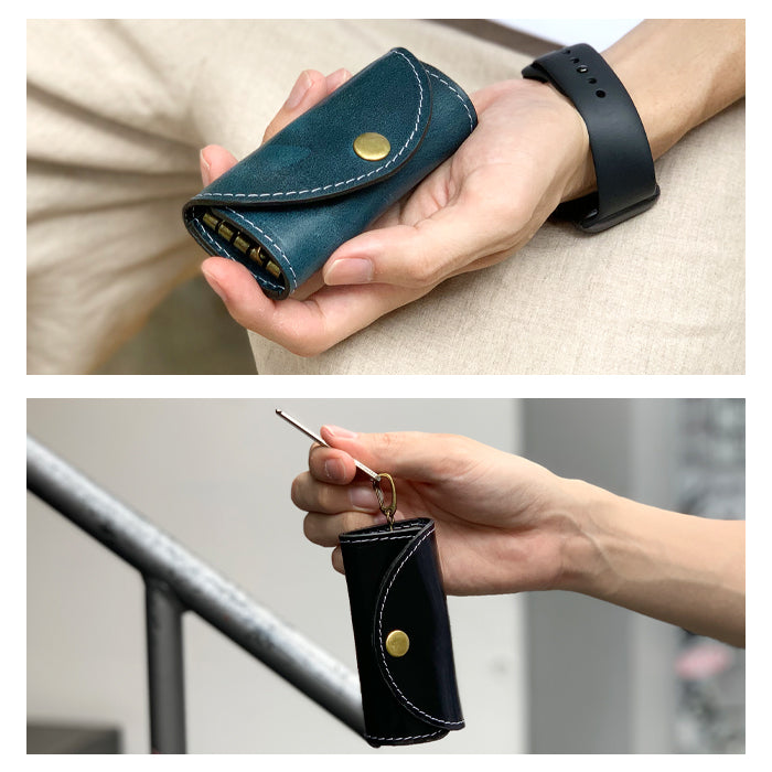 ダグラスレザー キーケース 4連 イタリア産 本革 メンズ レディース スマートキー 三つ折り 牛革 レザー 鍵入れ 鍵 カギ 収納 スリム コンパクト キーホルダー 4連キーケース イタリアンレザー タンニンなめし