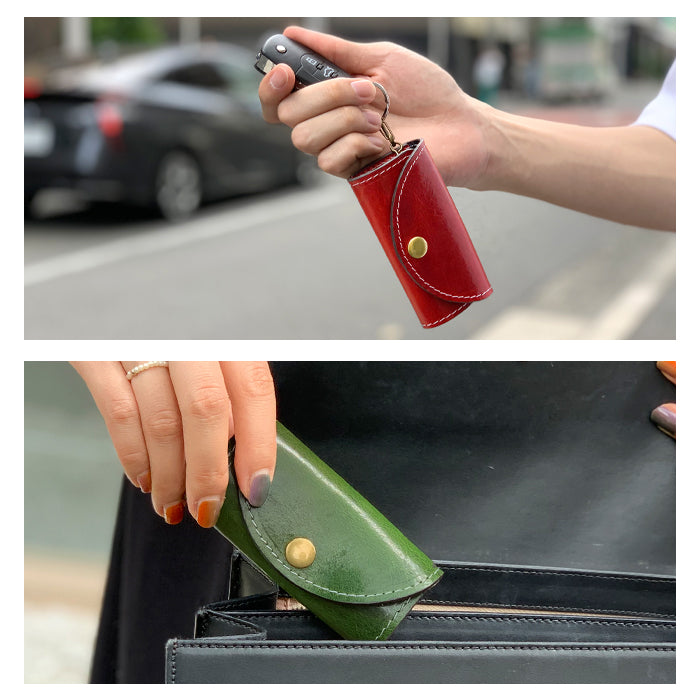 【Leo&Aoi公式ショップ】 ダグラスレザー キーケース 4連 イタリア産 本革 メンズ レディース スマートキー 三つ折り 牛革 レザー 鍵入れ 鍵 カギ 収納 スリム コンパクト キーホルダー 4連キーケース イタリアンレザー タンニンなめし 【安心の返品保証付き】