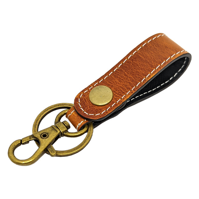 【Leo&Aoi公式ショップ】 本革 キーリング キーホルダー スナップボタン バッグチャーム イタリア産 ダグラスレザー