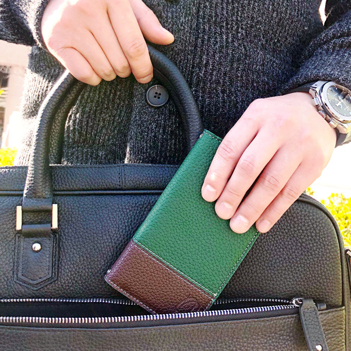 【Leo&Aoi公式ショップ】 iphone se3 / iphone se2 / iphone8 / iphone7 ケース カバー エンボスバイカラー 手帳型ケース アイフォンスマホケース