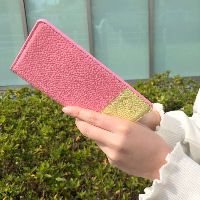 【Leo&Aoi公式ショップ】 エンボスバイカラー スマホケース 手帳型ケース xperia シリーズ 対応