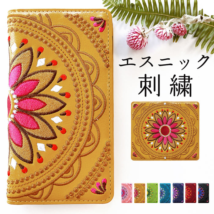 iPhone 16 plus iPhone16plus ケース カバー 手帳型 エスニック 刺繍 手帳型ケース アイフォン16プラス スマホケース