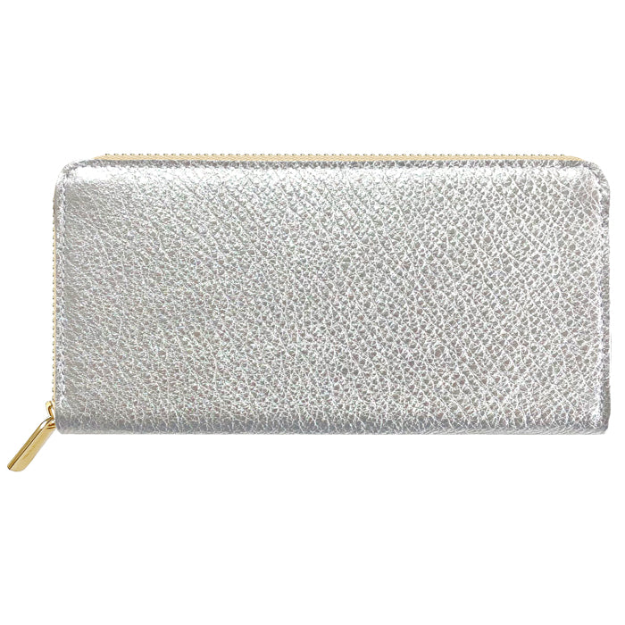 【Leo&Aoi公式ショップ】 グリッター 蛇腹 カードポケット付き 長財布 本革 ラウンド型ファスナー 財布 レディース 大容量 【安心の返品保証付き】