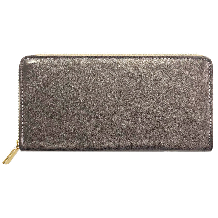 【Leo&Aoi公式ショップ】 グリッター 蛇腹 カードポケット付き 長財布 本革 ラウンド型ファスナー 財布 レディース 大容量 【安心の返品保証付き】