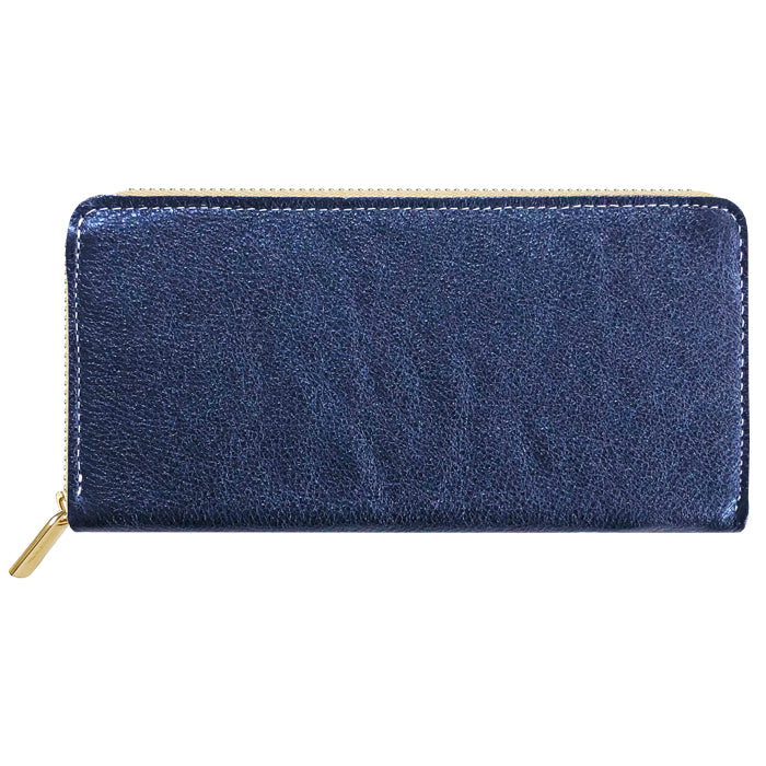 【Leo&Aoi公式ショップ】 グリッター 蛇腹 カードポケット付き 長財布 本革 ラウンド型ファスナー 財布 レディース 大容量 【安心の返品保証付き】