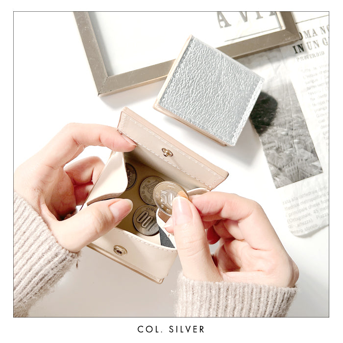 Leo&Aoi公式ショップ】 グリッター イタリア産 本革 ボックス型 コイン