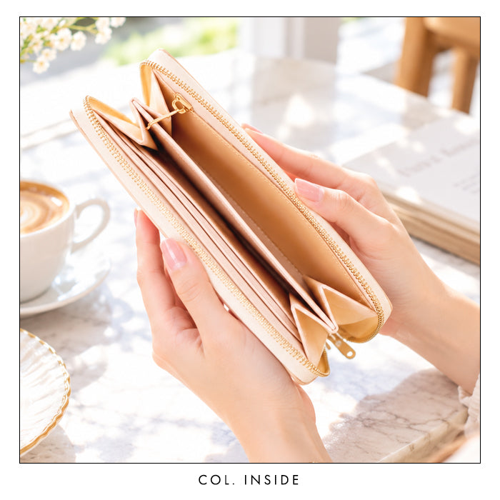 【Leo&Aoi公式ショップ】 グリッター スリム 長財布 レディース メンズ カード収納 財布 さいふ ウォレット ラウンド型財布 【安心の返品保証付き】