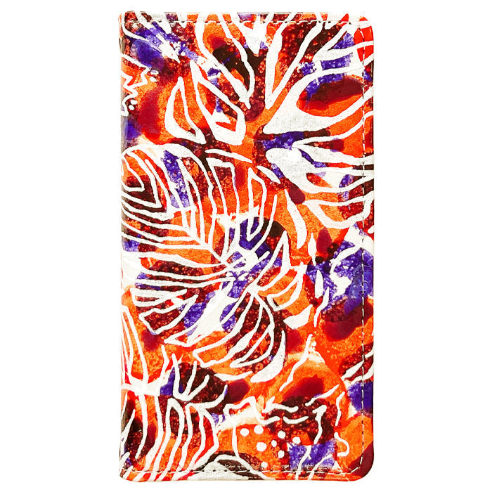 【Leo&Aoi公式ショップ】 らくらくスマートフォン me F-03K ケース カバー 本革 ハワイアン柄 手帳型ケース f03k らくらく スマホ スマホケース【安心の返品保証付き】