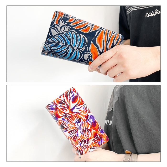 【Leo&Aoi公式ショップ】 iPhone Air iphoneair ケース カバー 手帳型 本革 ハワイアン柄 手帳型ケース アイフォン エアー スマホケース【安心の返品保証付き】