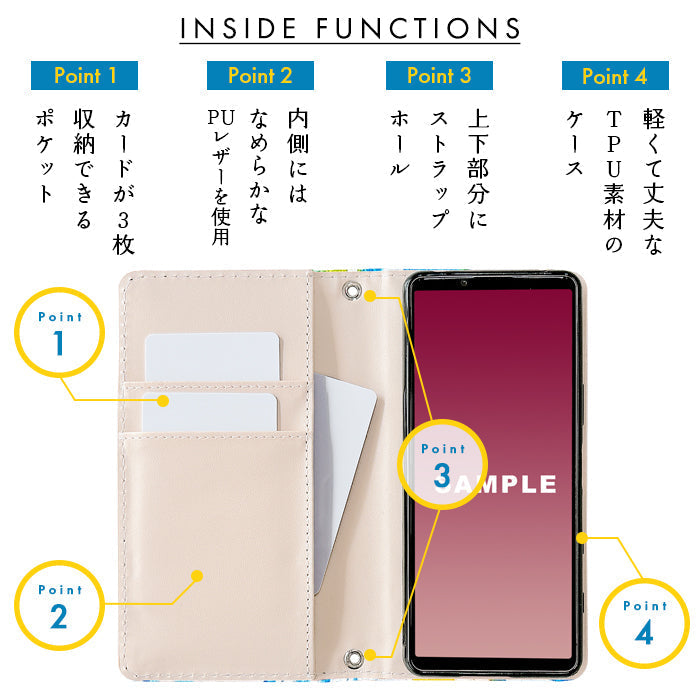 【Leo&Aoi公式ショップ】 arrows We2 F-52E FCG02 M07 A402FC ケース 本革 ハワイアン柄 手帳型ケース f52e アローズ ウィー スマホケース【安心の返品保証付き】