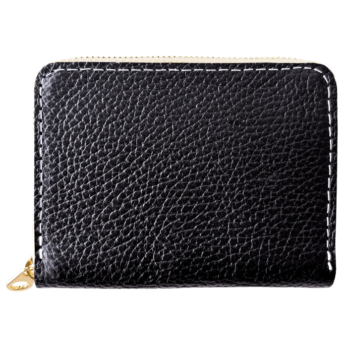 【Leo&Aoi公式ショップ】ちょっとハイソな本革 蛇腹 シンプル財布 本革 財布 メンズ レディース ラウンド型ファスナー ミニ財布 カード入れ 【安心の返品保証付き】