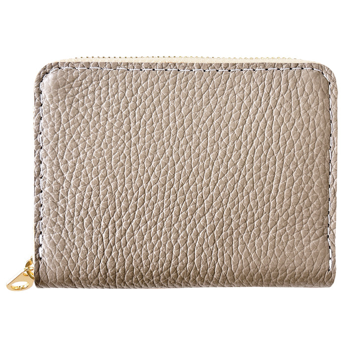 【Leo&Aoi公式ショップ】ちょっとハイソな本革 蛇腹 シンプル財布 本革 財布 メンズ レディース ラウンド型ファスナー ミニ財布 カード入れ 【安心の返品保証付き】