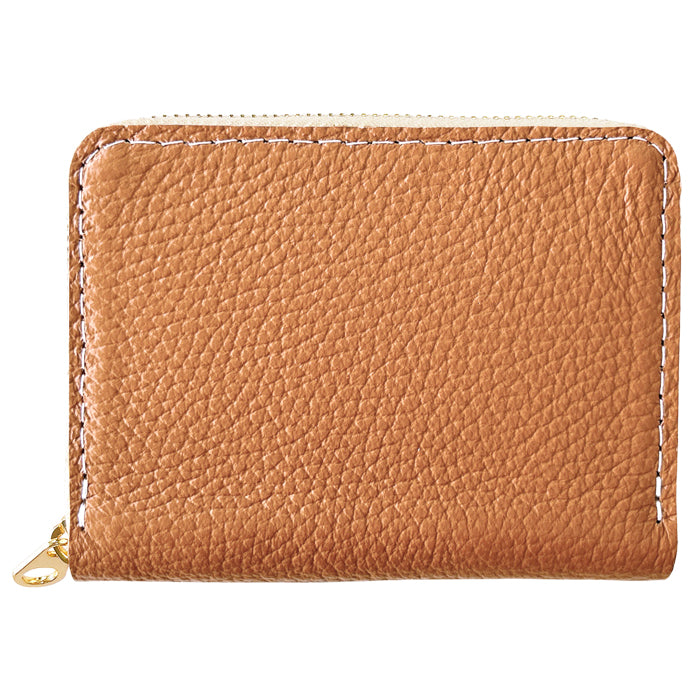 【Leo&Aoi公式ショップ】ちょっとハイソな本革 蛇腹 シンプル財布 本革 財布 メンズ レディース ラウンド型ファスナー ミニ財布 カード入れ 【安心の返品保証付き】