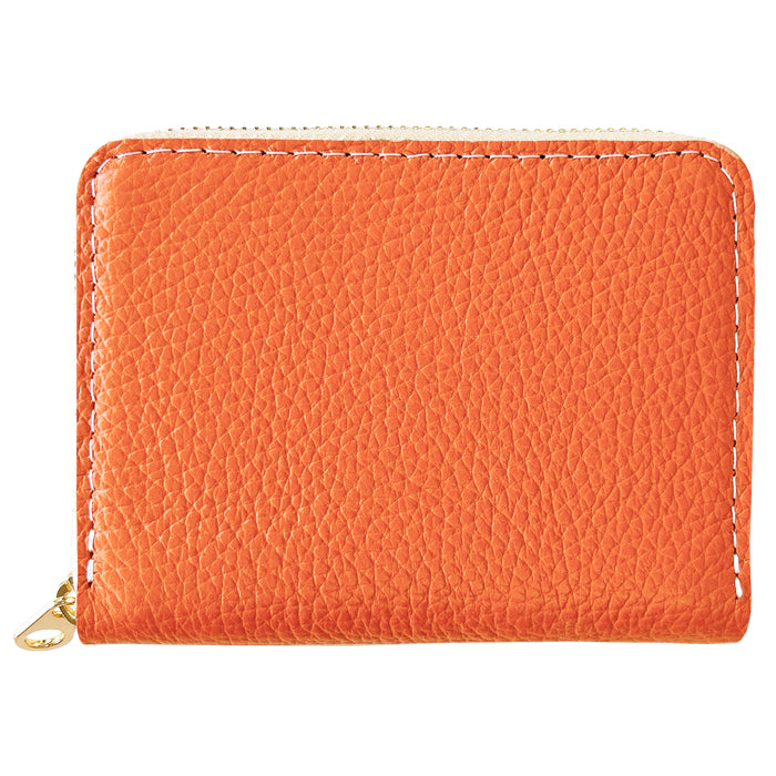 【Leo&Aoi公式ショップ】ちょっとハイソな本革 蛇腹 シンプル財布 本革 財布 メンズ レディース ラウンド型ファスナー ミニ財布 カード入れ 【安心の返品保証付き】