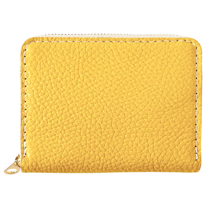 【Leo&Aoi公式ショップ】ちょっとハイソな本革 蛇腹 シンプル財布 本革 財布 メンズ レディース ラウンド型ファスナー ミニ財布 カード入れ 【安心の返品保証付き】